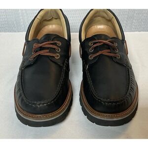 Samuel Hubbard Men's 10.5 M Camplight All-Season Moccasin Black Leather Lug Sole